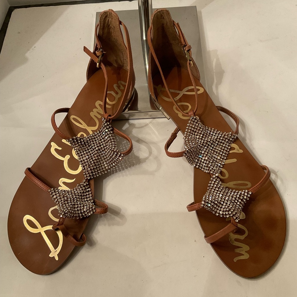 Sam Edelman rhinestone gladiator look sandals
